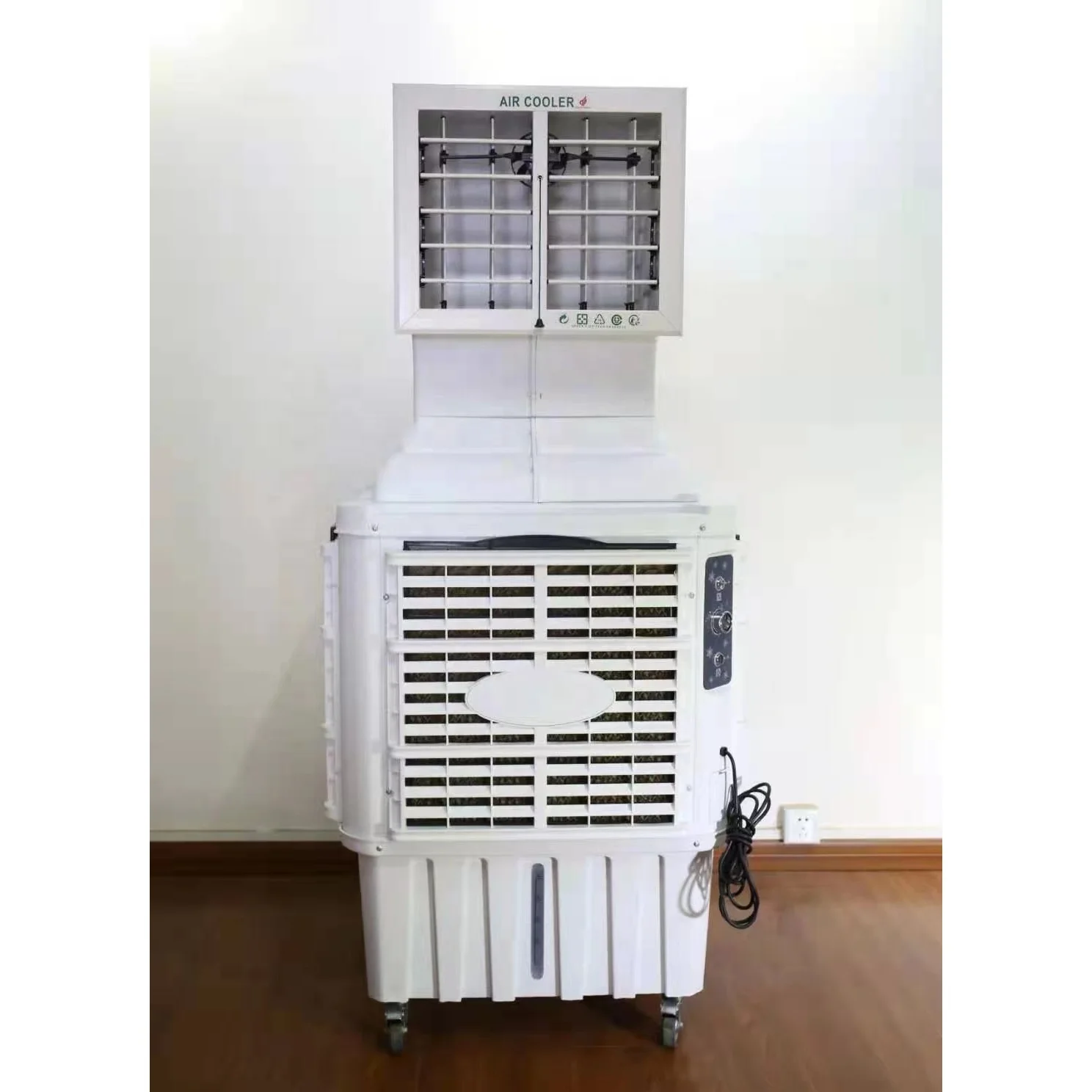 Evaporative Air Cooler with 110L Water Tank 18000cmh Floor Standing Industrial Air Cooler Portable Air Cooler