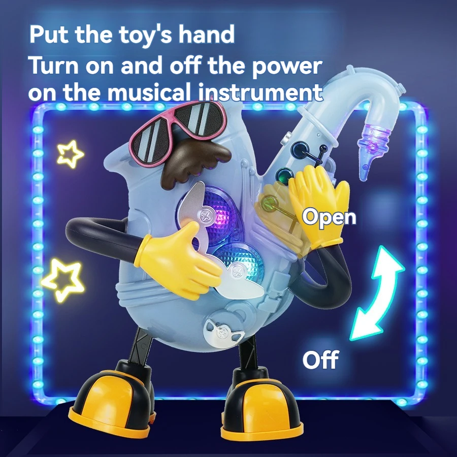 Dancing Musical Sax Toys Baby Crawling Toys Development Early Educational Toddler Music Light-up Sensory Toys
