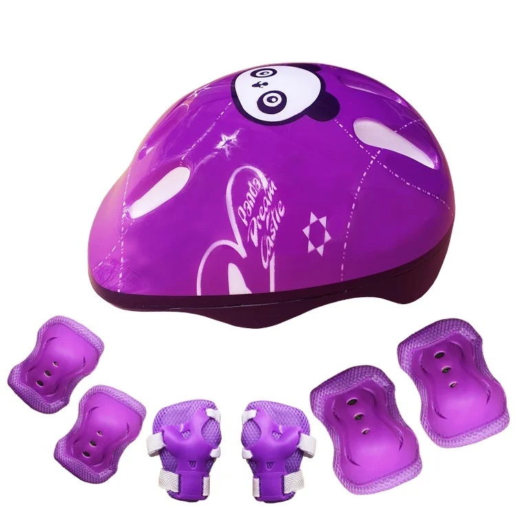 7pcs Adjustable Lightweight Breathable Safety helmet Bike Skate Scooter Incline Skating Knee Wrist Guard Elbow Pad for children