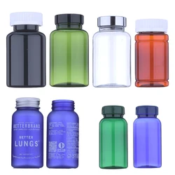120cc 150cc 200cc Purple Plastic Pill Bottle PET Packer Bottle Empty for Drug Capsule Vitamin Supplement Bottle Packaging
