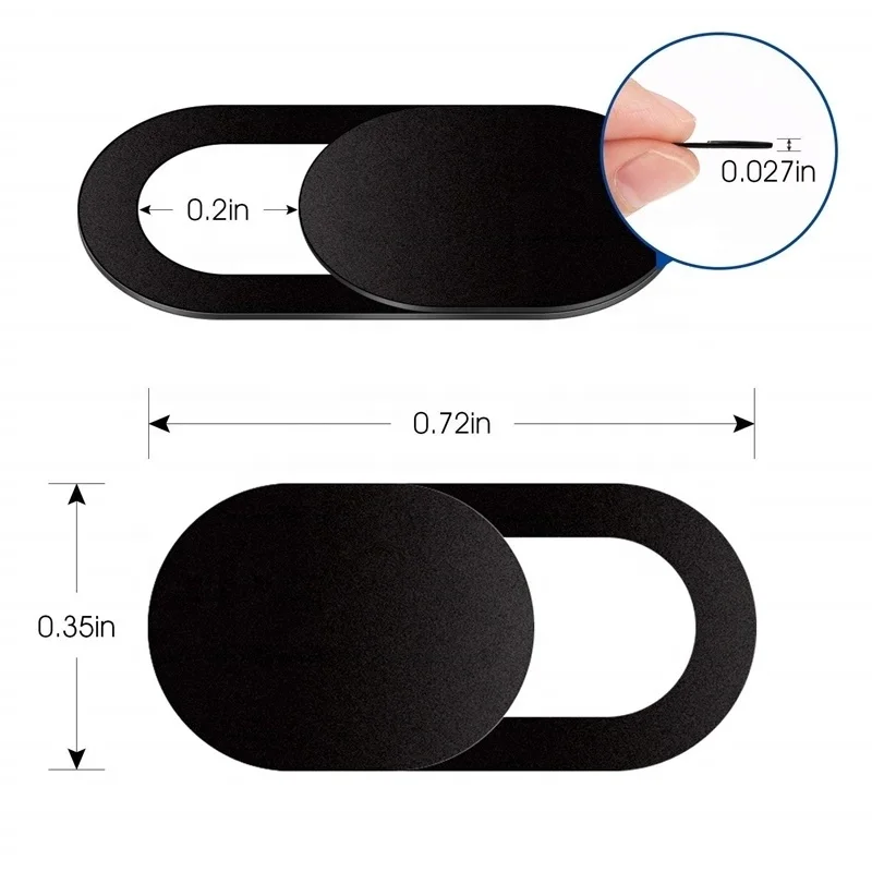 High quality black/white ABS plastic webcam cover laptop camera cover for protecting your privacy