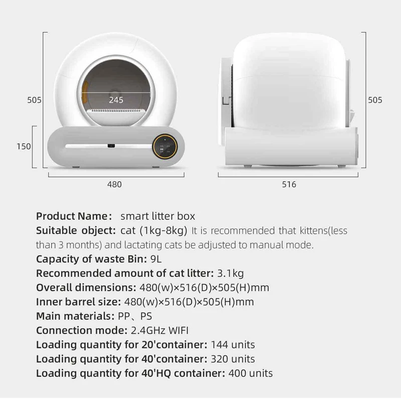 Smart Cat Litter Box Fabricators China Easy And Quick Cleaning Smart Cat Litter Box Elect