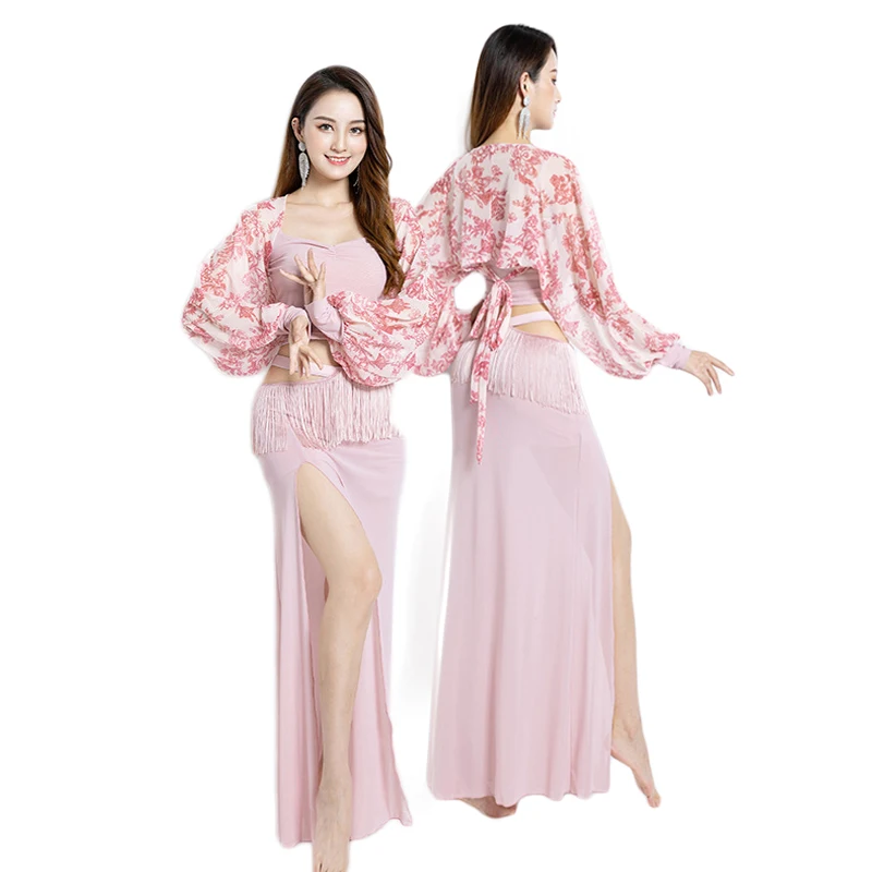 sexy Egyptian Tassel waist hollow oriental Belly Dance performance costumes