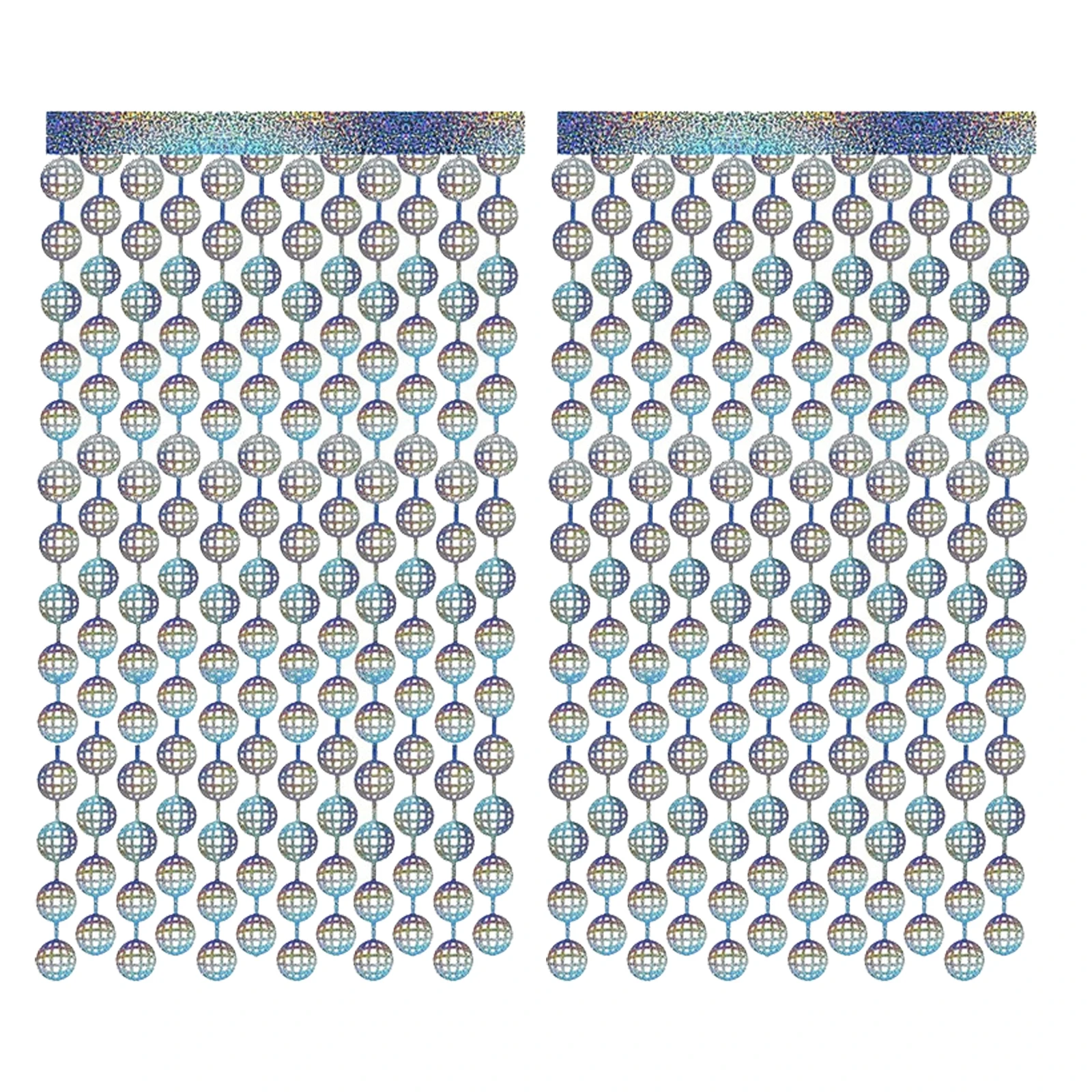 1x2m laser disco ball Foil Fringe Curtains silver disco ball photo booth diamond shape foil curtains for wedding disco party