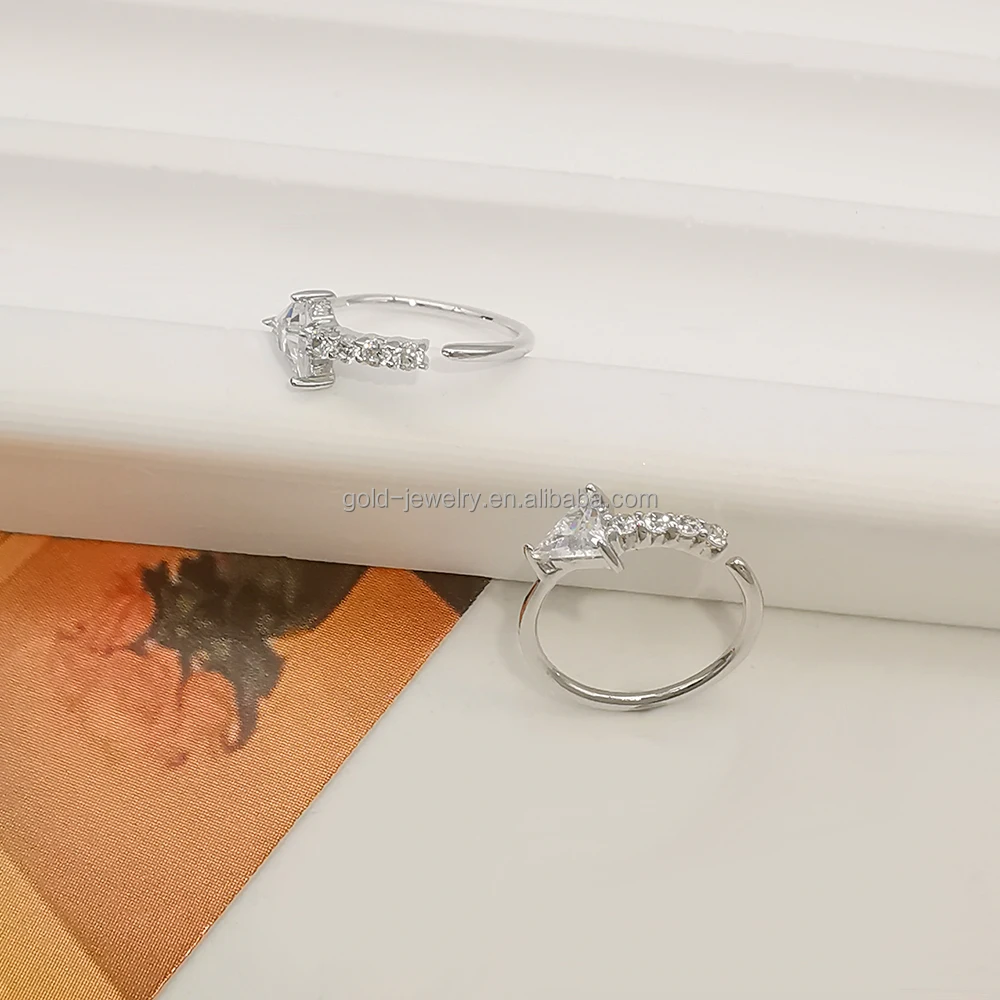 New Trendy AU585 14k Real White Gold Zircon Nose Piercing Jewelry Hoop Nose Ring Body Jewelry