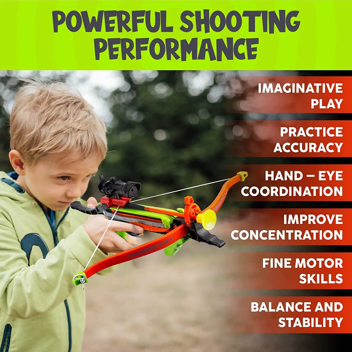 Top Rating Bow and Arrow Set Simulation Archery w/ LED Lights Suction Cup Arrows Quivers Standing Target Outdoor Toys for Kids