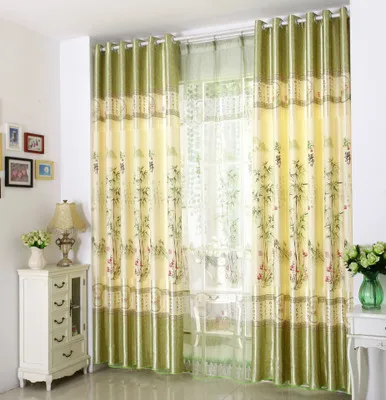 Polyester Flower Design Printing Blackout Fabric Window Curtain latest curtain fashion designs curtain fabric