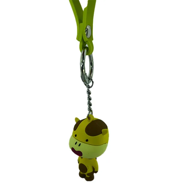 Customized PVC animal Keychains Giraffe Stereo cartoon image Key ring Custom 3d Fashionable Silicone Key Chain