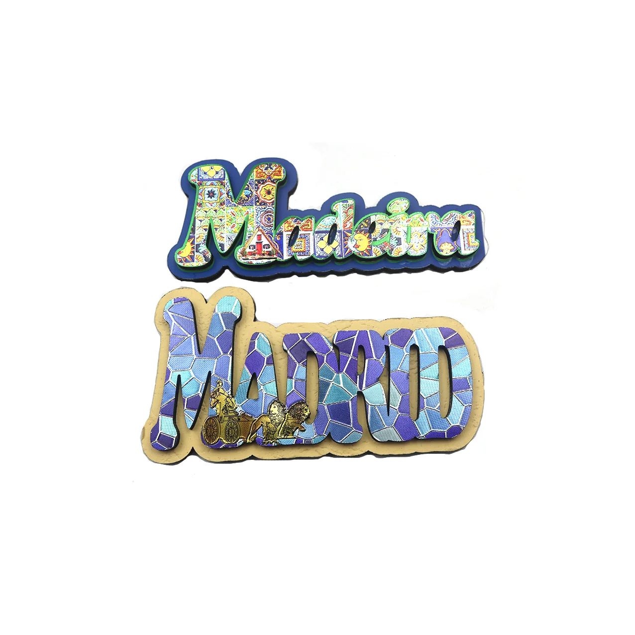 customized  fridge magnet letter souvenir tourism making machine  3d world city double layers MDF business gift fridge magnet