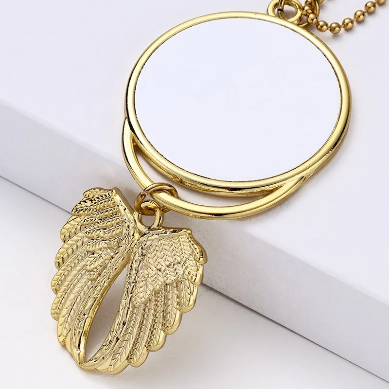 New Angel Wing Christmas Sublimation Ornament Blank Sublimation Car Pendant