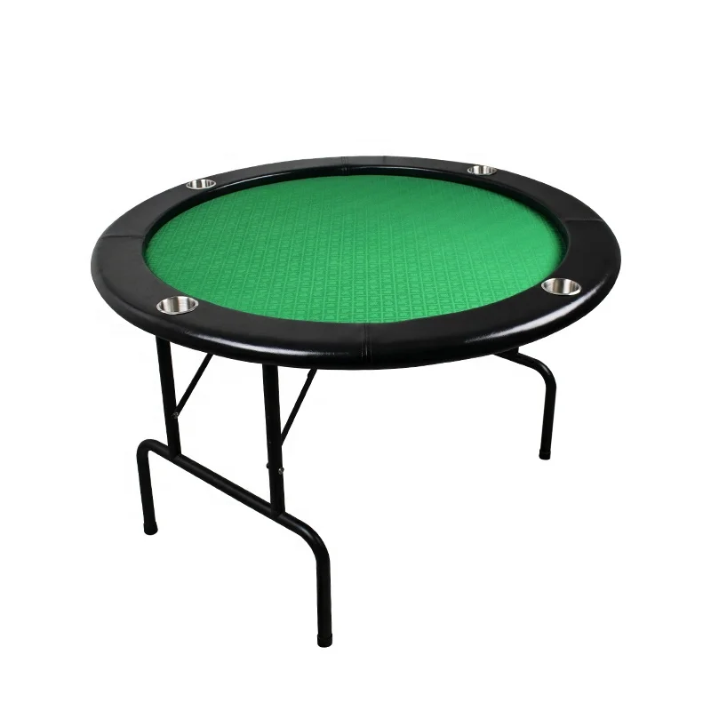 YH Wholesale High Speed Cloth 48inch Folding Steel Leg Round Folding Texas Poker Table
