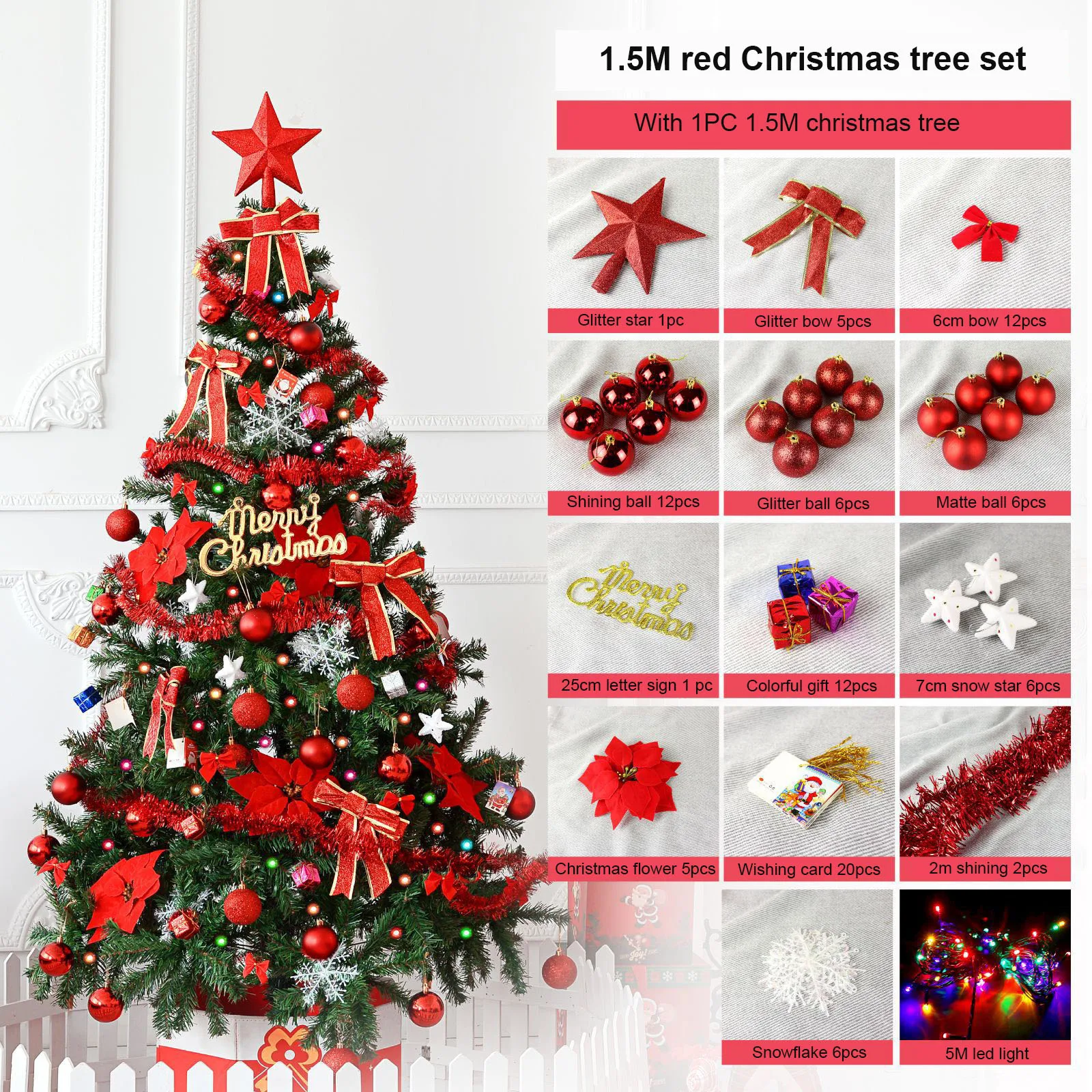Hot-selling Decorated 20Ft 30Ft 40Ft 50Ft Giant Outdoor Xmas trees with led lights and decorations Artificial Christmas Tree