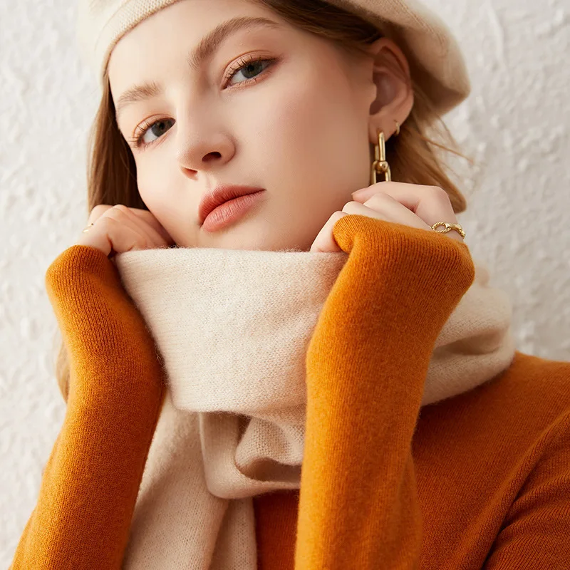 AW Outdoor Wear cashmere scarves solid color fashion knitted other scarves & shawls