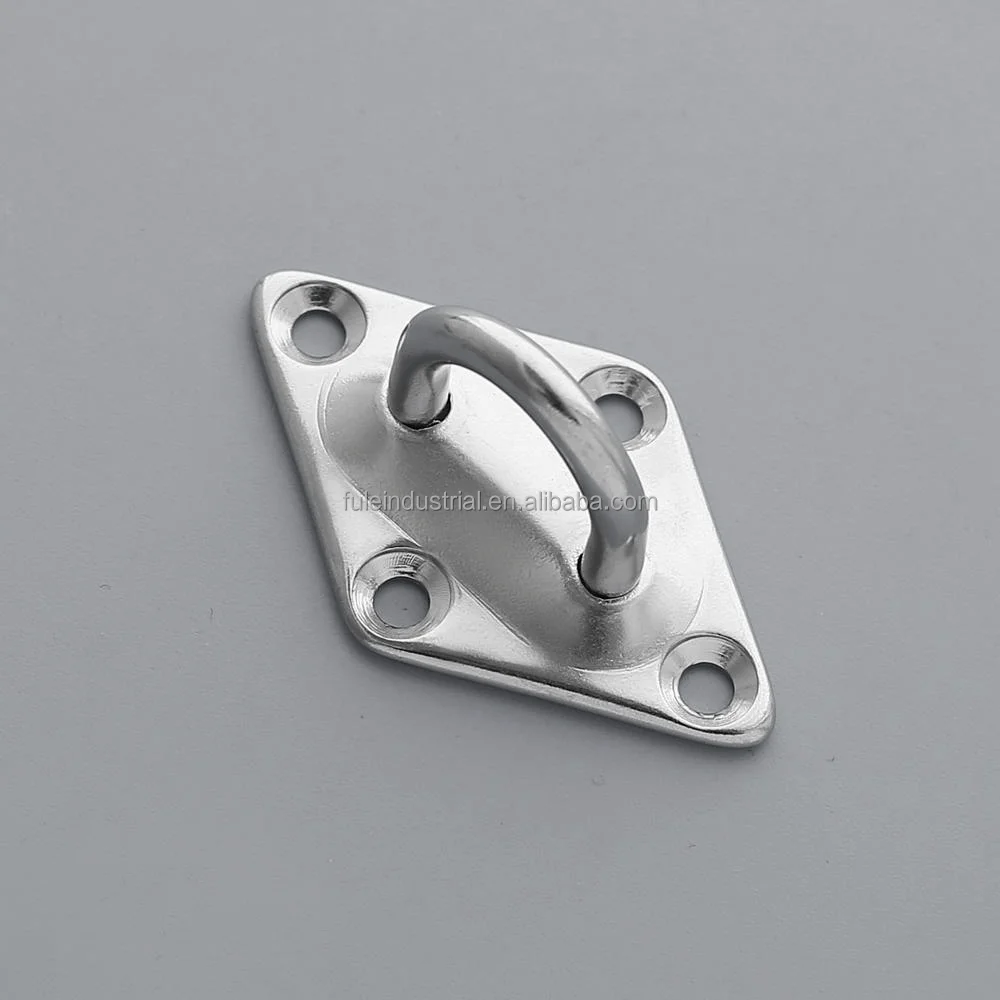 Stainless Steel Diamond Eye Plate with Ring Rigging Swivel Eye Plate from Manufacturer Essential Hardware for Boats