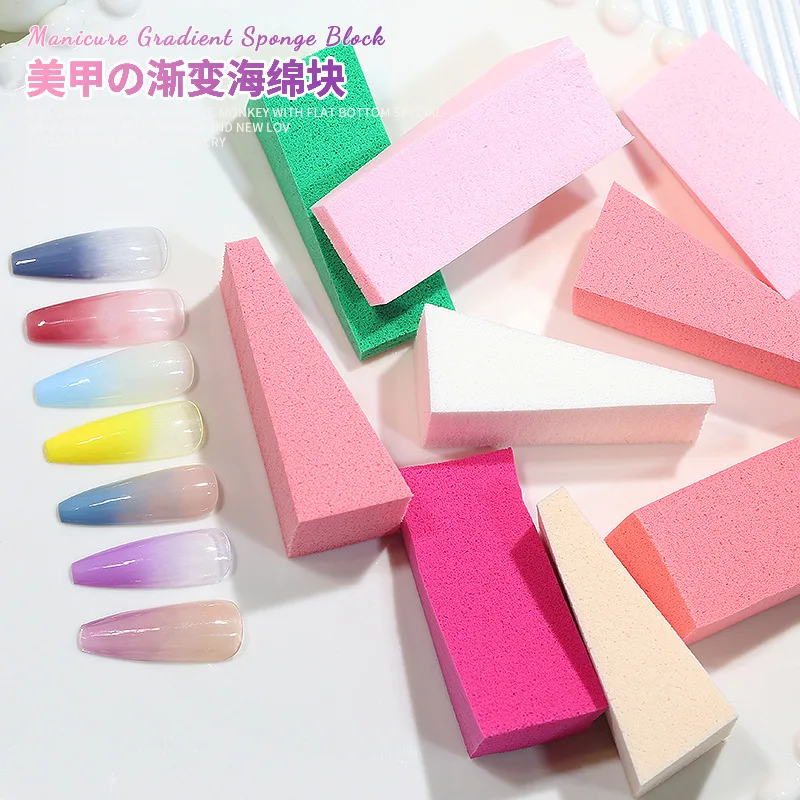 Beauty Sponge Applicator Makeup Wedge Mini Applicator Wedge Nail Brush Manicure Nail Airbrush Nail