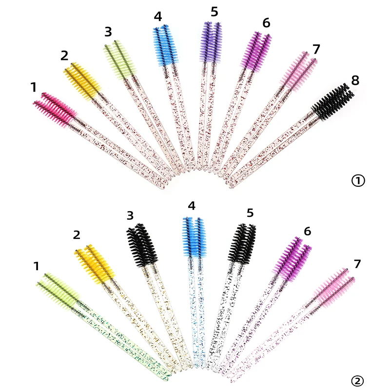 
Handle Quality Professional Makeup Brush Set Custom Brow Sets Crystal Mascara Wand 