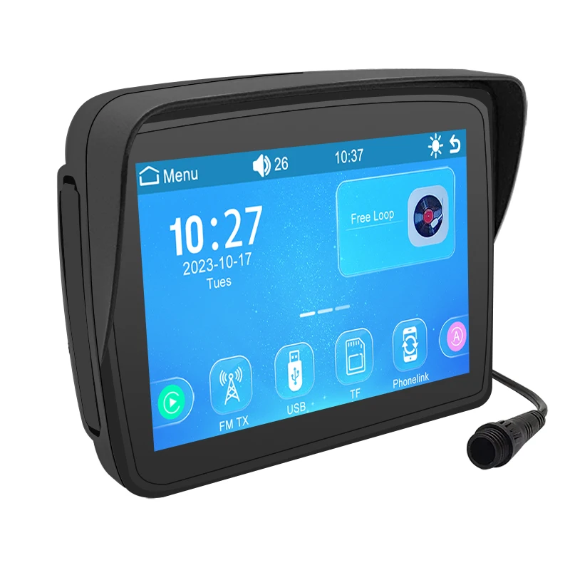 5 In Motorcycle Motorcycle Carplay Cast GPS Navigation Portable 5 Inch Wireless Carplay