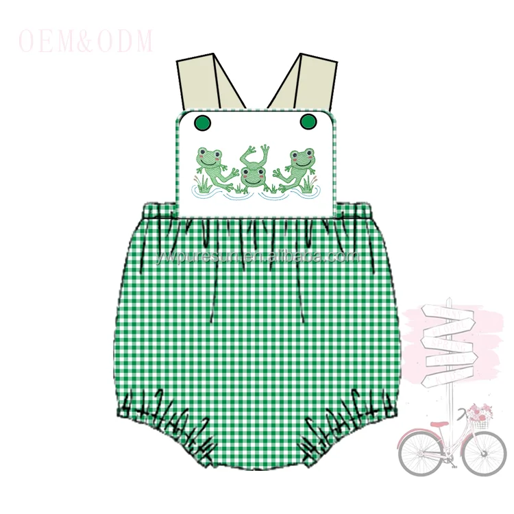 Puresun cute spring back bows frog designs flutter sleeve skirt shirt bloomer short set children wear newborn baby clothes