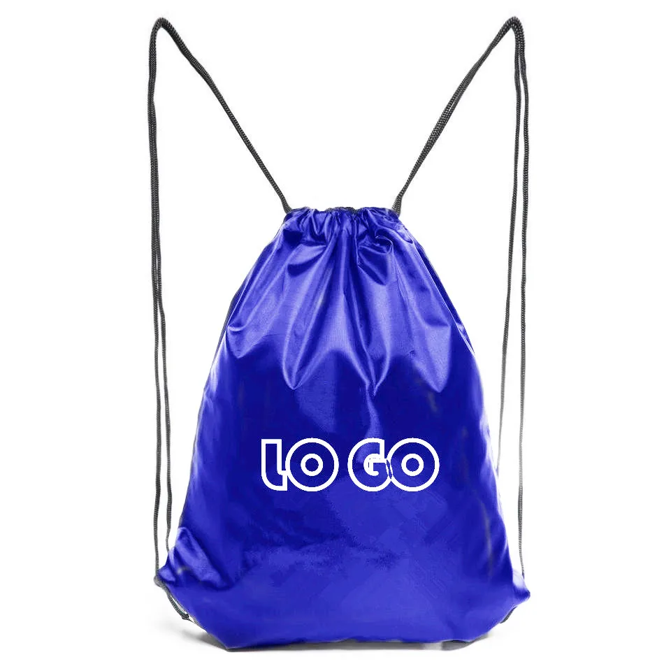 Cheap promotional gifts Customized Logo Tote Drawstring Shopping Bags Nylon polyester sports yoga foldable waterproof Backpacks