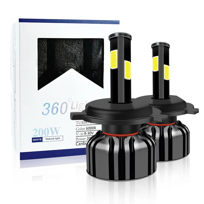 360Light Brand 4sides LED headlights 4A series H4 7000lm high low beam inexpensive car head light