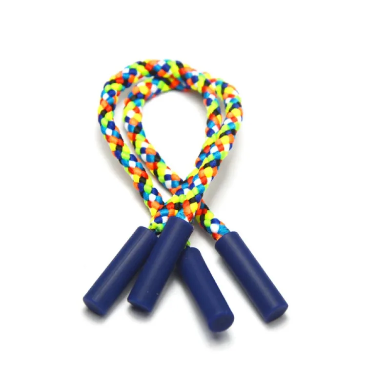 Custom Polyester Round Drawcord with Silicone Tips for Hoodie Shoe String