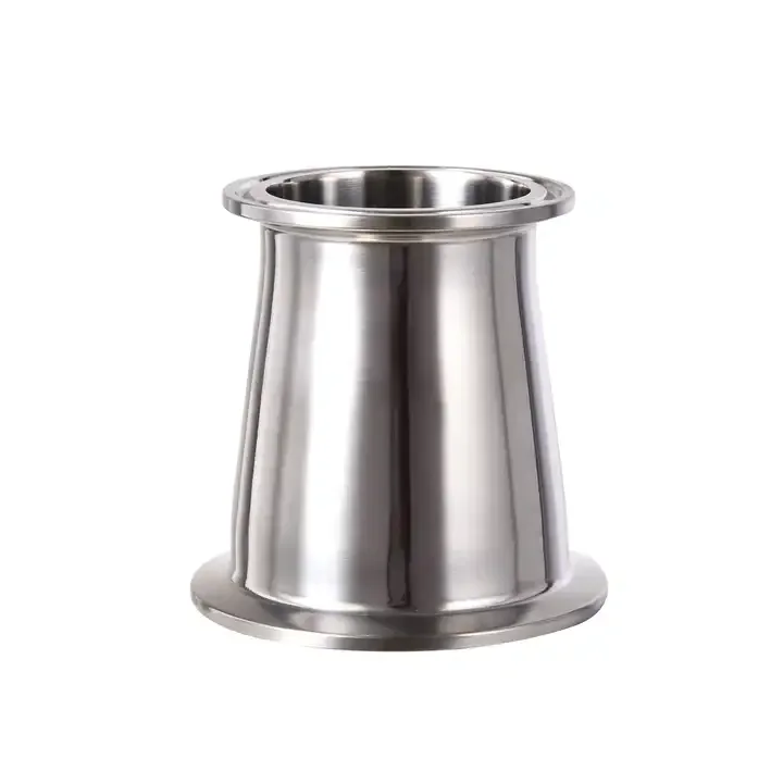 Sanitary Stainless Steel 3A SS304 1 inch to 1/2 inch Tri Clamp Eccentric Reducer Reducing Adapter For Water