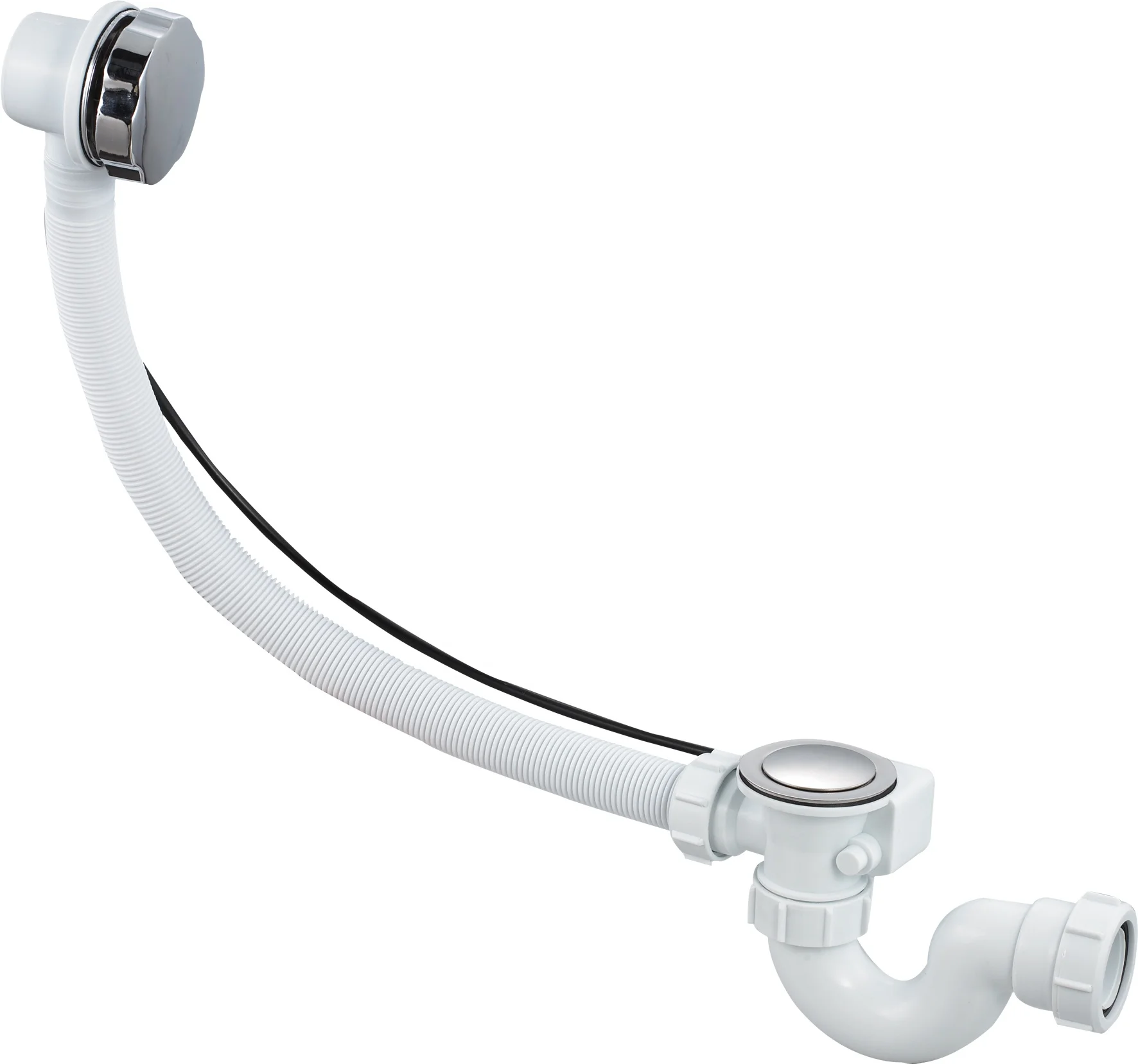 Bath Waste with Water Spout or Hot sales click clack brass shower waste bathtub drain