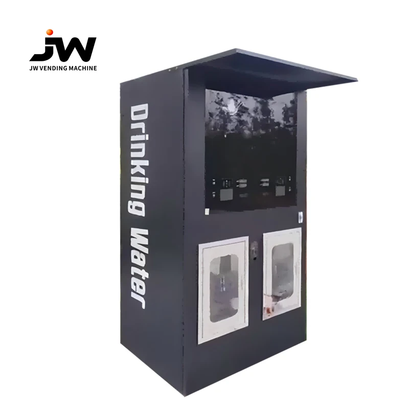 outdoor self serve self-service ice maker and pure purified water vending machine with auto bagging for drinking water