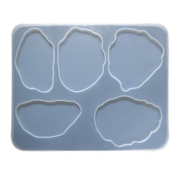 Factory Direct Selling Customized DIY Handmade Irregular Shape Tea Saucer Silicone Resin Mold for Coasters