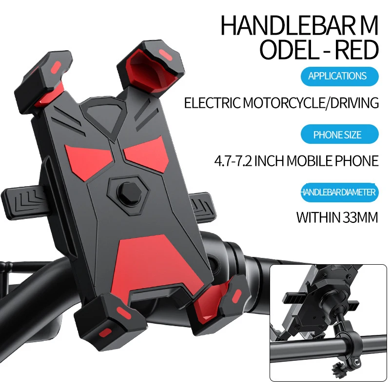 New Bike Phone Holder Gps Universal Anti-slip Bicycle Phone Holder 4 Colors Bicycle Mobile Phone Holder Motorcycle Accessories