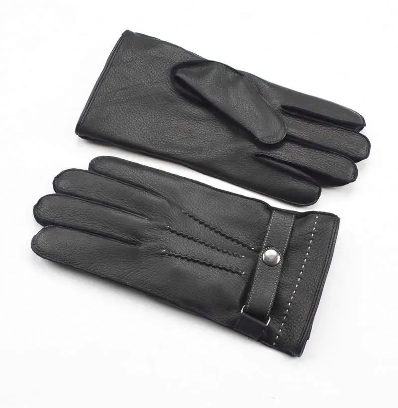 Wholesale high quality factory pew leather gloves men winter driving gloves winter gloves