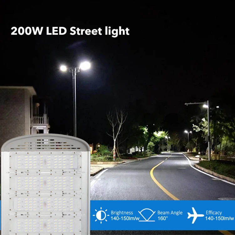 COVEDA 50w 100w 150w 200w 250w 300w Die-Cast Aluminum Outdoor Ip66 Waterproof Street Lamp