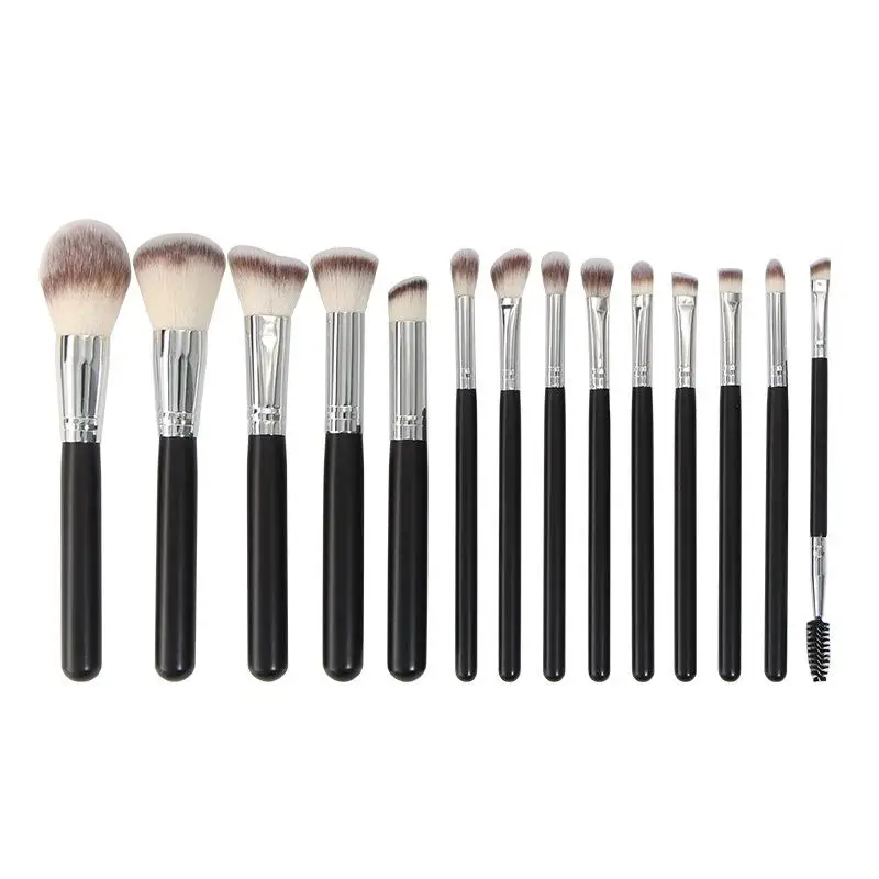 Professional Wholesale 12pcs Gold Makeup Brush with Cosmetic Case Private Label Acceptable Set OEM Tools Wood