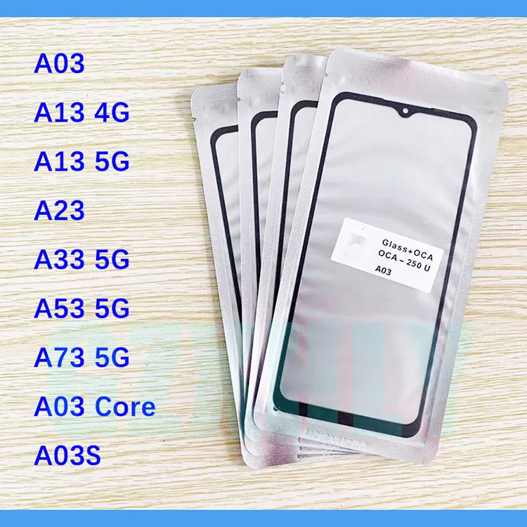 Оптовая продажа линз для переднего стекла с OCA клеем Samsung Galaxy A10 A20 A30 A40 A50 A70 A80 A90 A10S A20S стекло