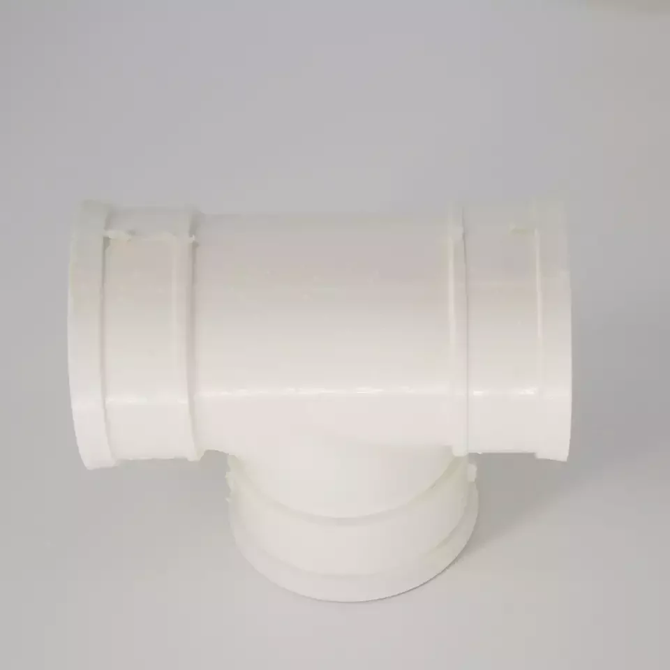 JS High Quality  Wholesale Price White and Grey PVC  PVC-U Pipe Fitting   Equal Tee