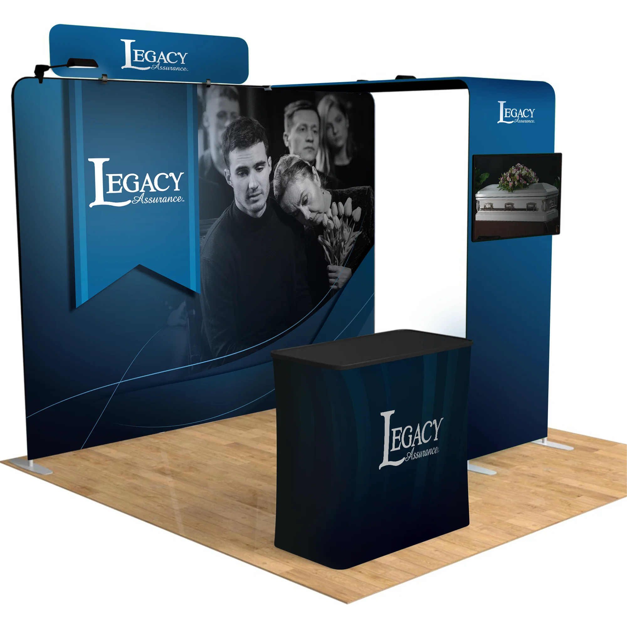 Portable  Exhibition booth modular aluminum frame advertising 3X3 fabric pop up display stand trade show display pop-up banner