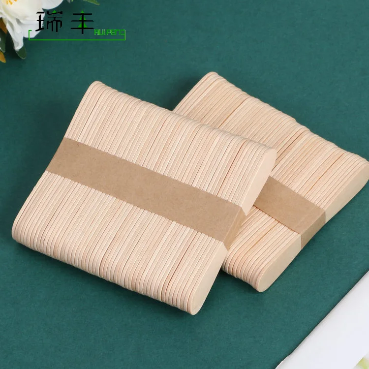 High quality Biodegradable wooden Customized Disposable Ice Cream Spoon