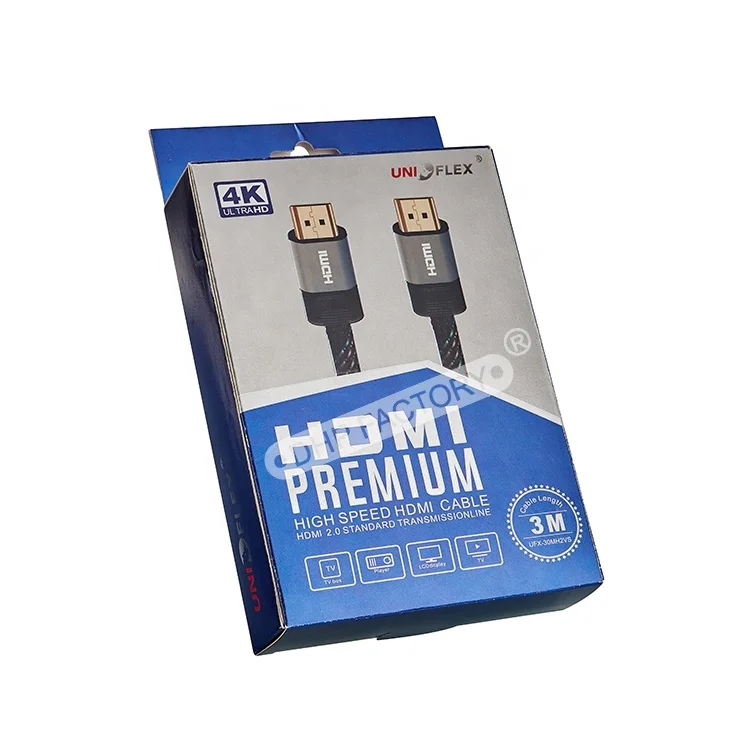 Wholesale Phone Accessories Charger Gift Consumer Electronics Products Art Paper with Hanging Custom USB Cable Packaging Box