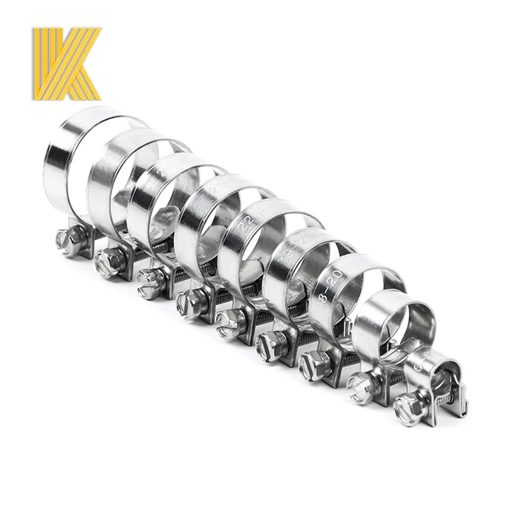 Metal type hose clamps stainless steel mini type hose clamp for car wash water pipe