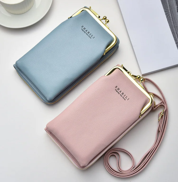 Модный Многоцветный кошелек через плечо из искусственной кожи с ремешком, Роскошный дизайнерский мини-кошелек из искусственной кожи с карманами и ремешком для монет, держатели для карт