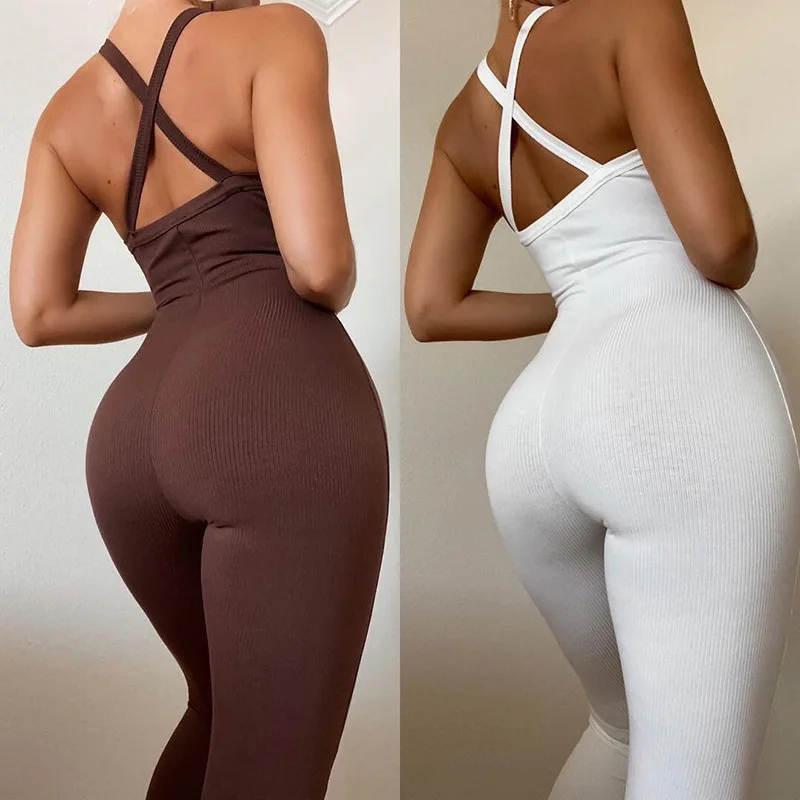 Women Sleeveless One Piece Sport Jumpsuit 2022 Rompers Women One Piece Jumpsuits