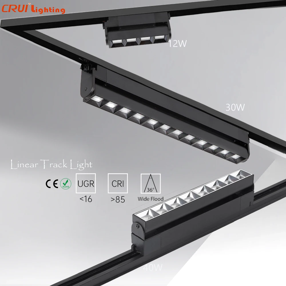 Wholesale New 30W 40W Hight bright 3000LM linear track light for 2 wires track system light