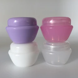 In stock plastic PP 5gram 5ml cosmetic jars, mushroom cosmetic jars pots containers for makeup cream lotion sample travel 5g