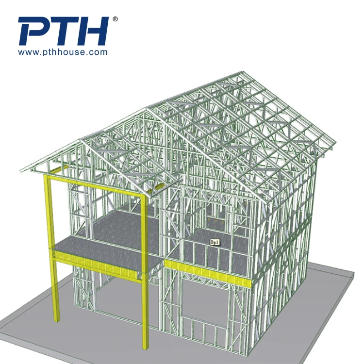 Light Steel Frame Building Low Cost Prefabricated House Light Steel Structure Villa