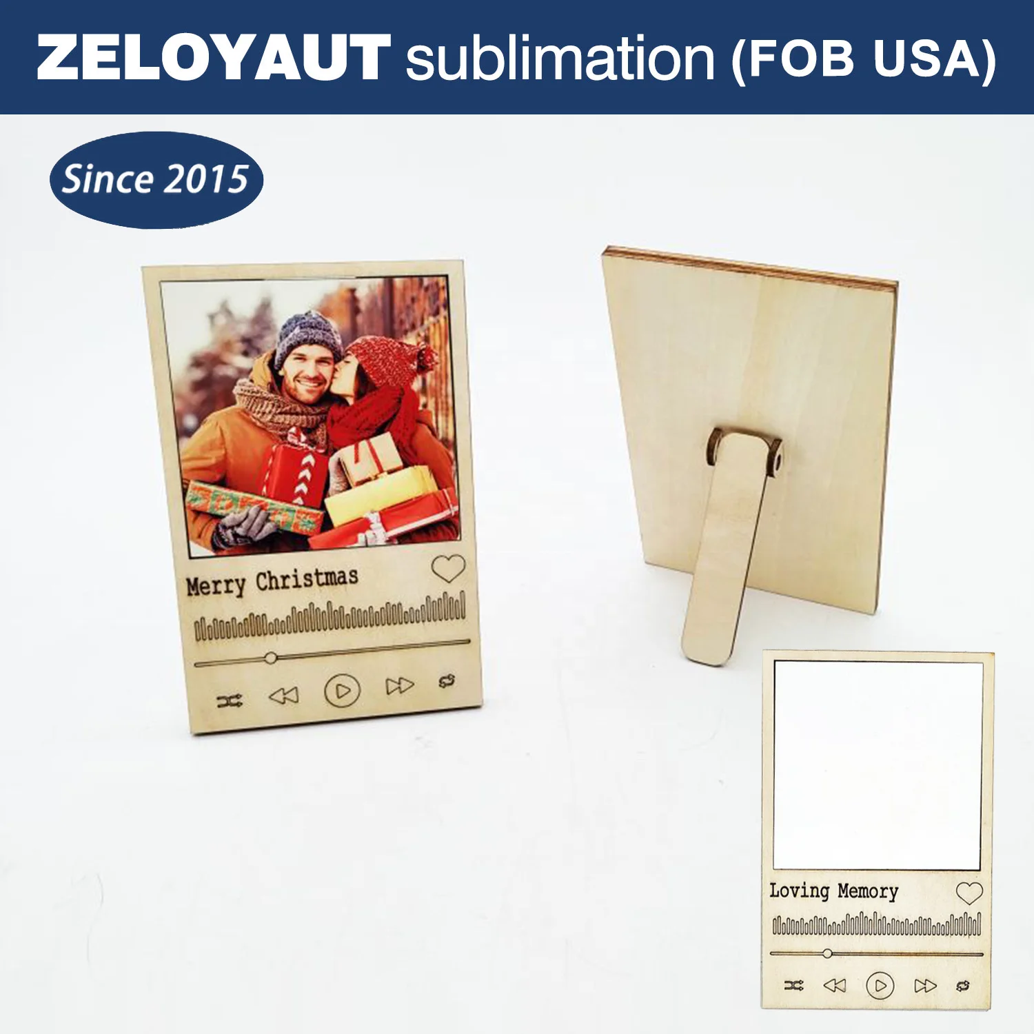 ZELOYAUT wholesale Sublimation blank DIY New Fashion Customized MDF Photo Frame Blanks 2024 for Home Office Villa Apartment
