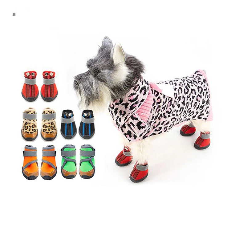 
T-3D indoor home Pet apparel dog waterproof booties non slip protect paw dog shoes for hardwood floors hot surfaces 
