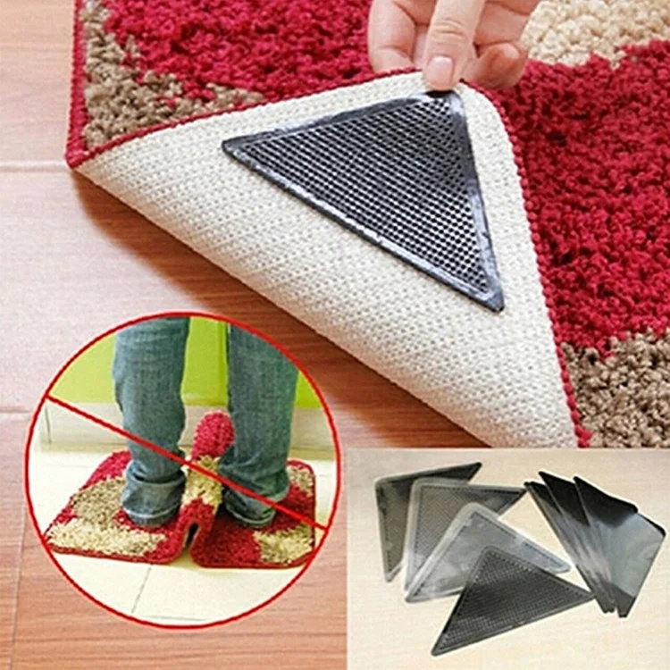 Double Sided Carpet Tape, Triangle Anti Curling Non Slip Rug Grippers For Carpets, Floor Mats