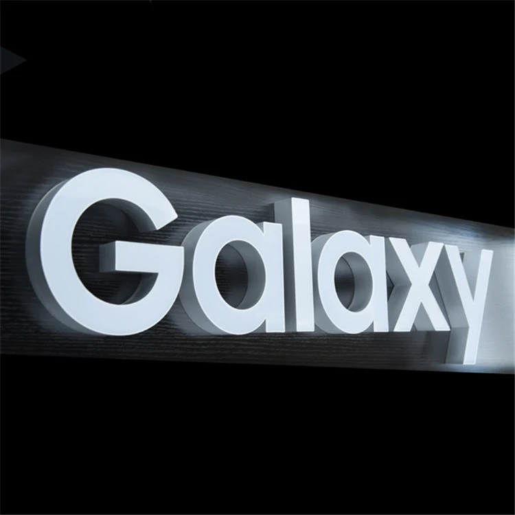 Custom Galaxy LED Sign ABS Mould LED Signage with LED PCB for SAMSUNG Mobile Shops