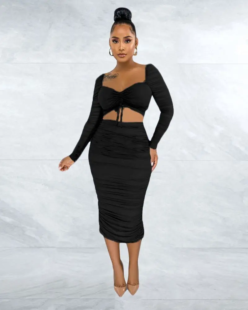 YP fall 2020 women clothes 2 piece outfit wholesale boutique t shirt sets womens clothing formal dress