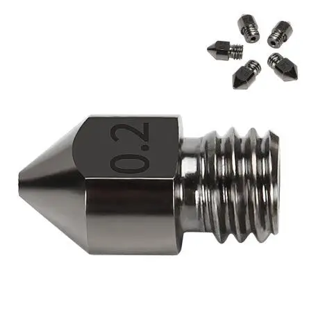 Twotrees MK8 Hardened Steel Nozzles 0.2 0.3 0.4 0.5 0.6 0.8 1.0mm M6 Thread 1.75MM Filament for 3D printers
